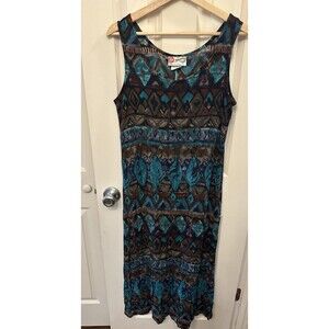 Vintage Hilo Hattie Hawaiian‎ Sundress Women's Medium Tropical Beach Midi EUC